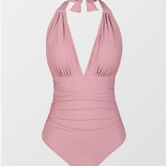 Cupshe Dusty Pink Swim Suit - Picture 3 of 10